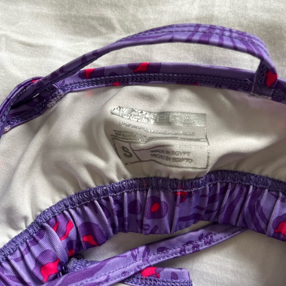 Girls purple athletic top with sports bra attached - Picture 2 of 5